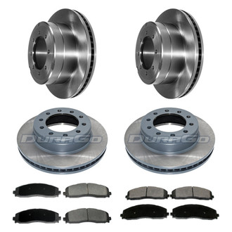 DuraGo® - Premium™ Plain Front and Rear Brake Kit with Semi-Metallic Pads