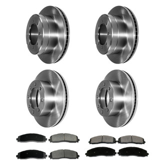 DuraGo® - Premium™ Plain Front and Rear Brake Kit with Semi-Metallic Pads