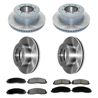 DuraGo® - Premium™ Plain Front and Rear Brake Kit with Semi-Metallic Pads