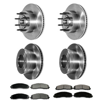 DuraGo® - Premium™ Plain Front and Rear Brake Kit with Semi-Metallic Pads