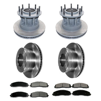 DuraGo® - Premium™ Plain Front and Rear Brake Kit with Semi-Metallic Pads