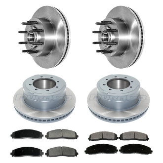 DuraGo® - Premium™ Plain Front and Rear Brake Kit with Semi-Metallic Pads