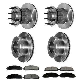 DuraGo® - Premium™ Plain Front and Rear Brake Kit with Semi-Metallic Pads