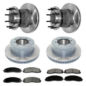 DuraGo® - Premium™ Plain Front and Rear Brake Kit with Semi-Metallic Pads