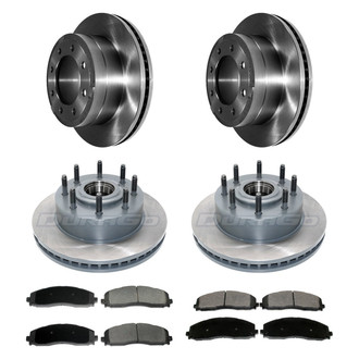 DuraGo® - Premium™ Plain Front and Rear Brake Kit with Semi-Metallic Pads
