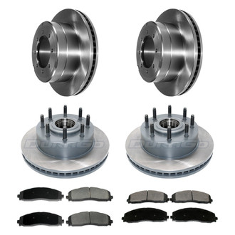 DuraGo® - Premium™ Plain Front and Rear Brake Kit with Semi-Metallic Pads