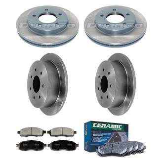 DuraGo® - Plain Front and Rear Brake Kit with Ceramic Pads