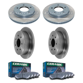 DuraGo® - Plain Front and Rear Brake Kit with Ceramic Pads