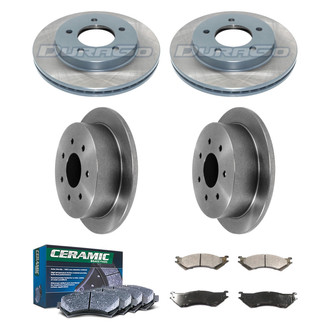 DuraGo® - Plain Front and Rear Brake Kit with Ceramic Pads