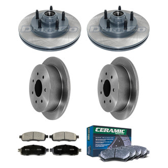 DuraGo® - Plain Front and Rear Brake Kit with Ceramic Pads