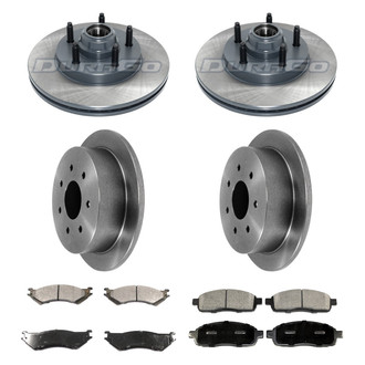 DuraGo® - Plain Front and Rear Brake Kit with Ceramic Pads