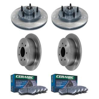 DuraGo® - Plain Front and Rear Brake Kit with Ceramic Pads