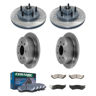 DuraGo® - Plain Front and Rear Brake Kit with Ceramic Pads