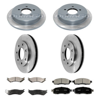 DuraGo® - Plain Front and Rear Brake Kit with Ceramic Pads