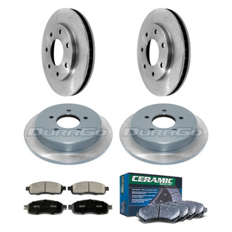 DuraGo® - Plain Front and Rear Brake Kit with Ceramic Pads
