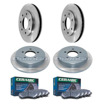 DuraGo® - Plain Front and Rear Brake Kit with Ceramic Pads