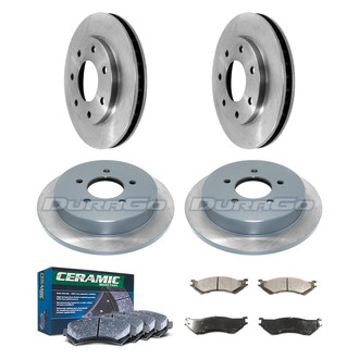 DuraGo® - Plain Front and Rear Brake Kit with Ceramic Pads