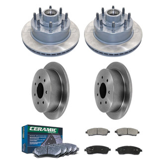 DuraGo® - Plain Front and Rear Brake Kit with Ceramic Pads