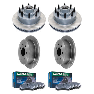 DuraGo® - Plain Front and Rear Brake Kit with Ceramic Pads