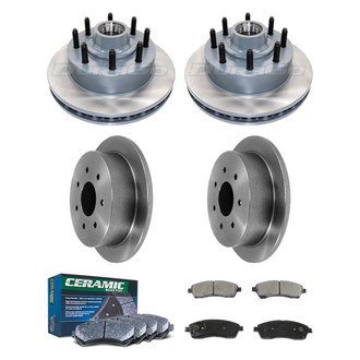 DuraGo® - Plain Front and Rear Brake Kit with Ceramic Pads