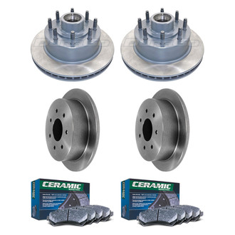 DuraGo® - Plain Front and Rear Brake Kit with Ceramic Pads