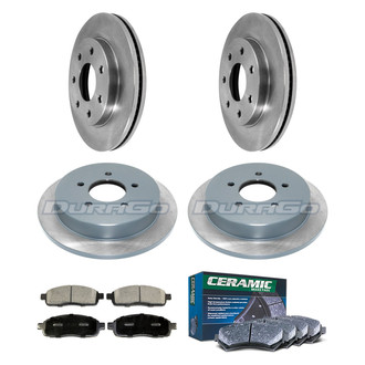DuraGo® - Plain Front and Rear Brake Kit with Ceramic Pads