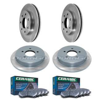 DuraGo® - Plain Front and Rear Brake Kit with Ceramic Pads
