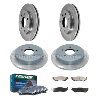 DuraGo® - Plain Front and Rear Brake Kit with Ceramic Pads