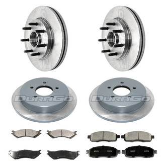 DuraGo® - Plain Front and Rear Brake Kit with Ceramic Pads