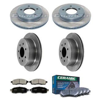 DuraGo® - Plain Front and Rear Brake Kit with Ceramic Pads
