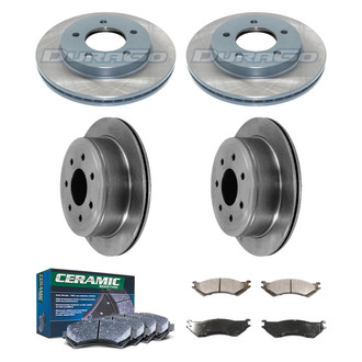 DuraGo® - Plain Front and Rear Brake Kit with Ceramic Pads