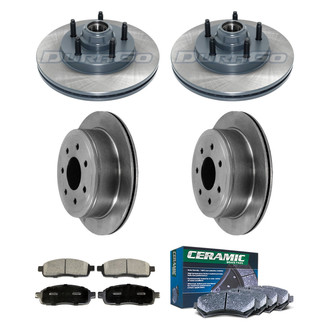 DuraGo® - Plain Front and Rear Brake Kit with Ceramic Pads