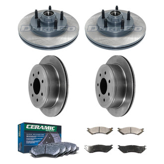 DuraGo® - Plain Front and Rear Brake Kit with Ceramic Pads