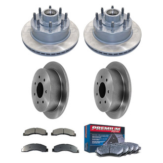 DuraGo® - Premium™ Plain Front and Rear Brake Kit with Semi-Metallic Pads