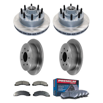 DuraGo® - Premium™ Plain Front and Rear Brake Kit with Semi-Metallic Pads