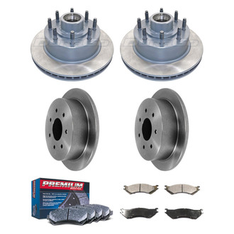 DuraGo® - Premium™ Plain Front and Rear Brake Kit with Semi-Metallic Pads