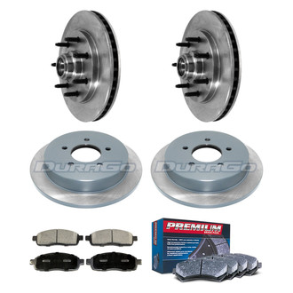 DuraGo® - Premium™ Plain Front and Rear Brake Kit with Semi-Metallic Pads
