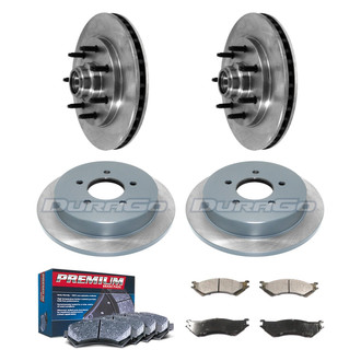 DuraGo® - Premium™ Plain Front and Rear Brake Kit with Semi-Metallic Pads