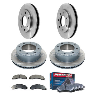 DuraGo® - Premium™ Plain Front and Rear Brake Kit with Semi-Metallic Pads