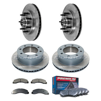 DuraGo® - Premium™ Plain Front and Rear Brake Kit with Semi-Metallic Pads