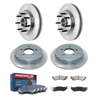 DuraGo® - Premium™ Plain Front and Rear Brake Kit with Semi-Metallic Pads