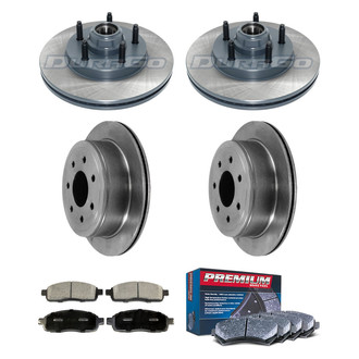 DuraGo® - Premium™ Plain Front and Rear Brake Kit with Semi-Metallic Pads