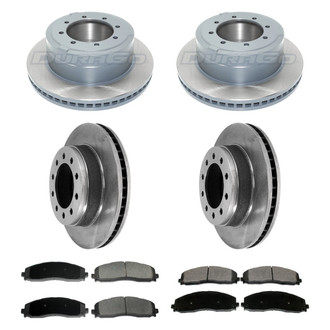 DuraGo® - Premium™ Plain Front and Rear Brake Kit with Semi-Metallic Pads