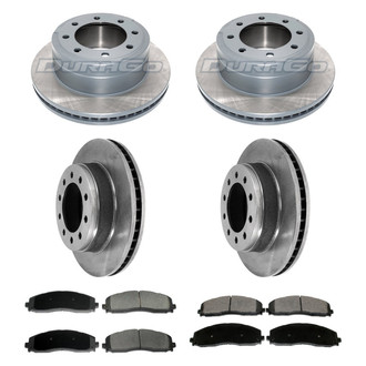 DuraGo® - Premium™ Plain Front and Rear Brake Kit with Semi-Metallic Pads