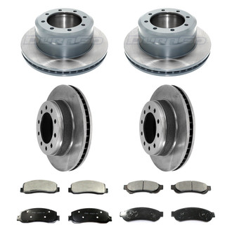 DuraGo® - Premium™ Plain Front and Rear Brake Kit with Semi-Metallic Pads