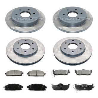 DuraGo® - Titanium Series Plain Front and Rear Brake Kit with Ceramic Pads
