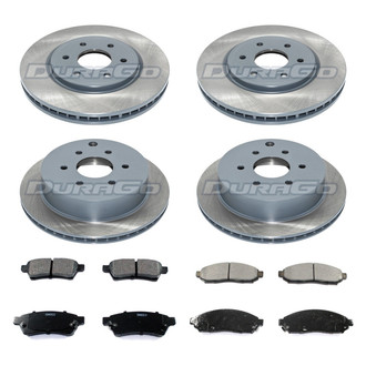 DuraGo® - Titanium Series 1-Piece Plain Brake Kit with Ceramic Brake Pads
