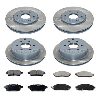 DuraGo® - Titanium Series Plain Front and Rear Brake Kit with Ceramic Pads