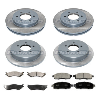 DuraGo® - Titanium Series Plain Front and Rear Brake Kit with Ceramic Pads