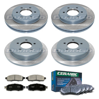 DuraGo® - Titanium Series Plain Front and Rear Brake Kit with Ceramic Pads